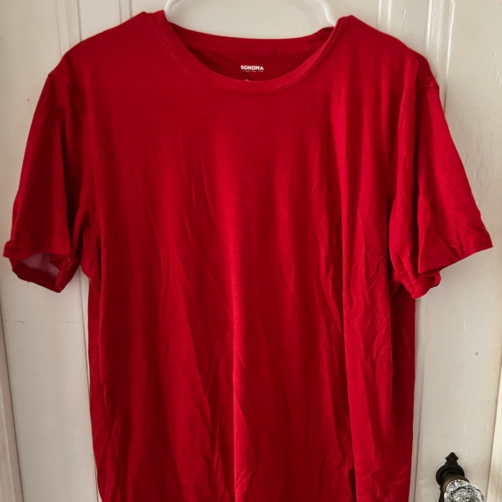 Sonoma Women's Bright Red Short Sleeve Tee